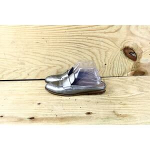 AGL AGL Attilio Giusti Leombruni Flats Silver Leather 39.5 Penny Loafers Italy